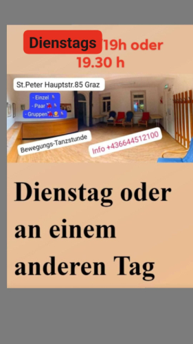Nachbarschaftszentrum NBZ St.Peter Graz Dienstags 19h Info +436644512100 Andreas Freizeit Tanzclub Graz Tanzen Tanzabend für ALL