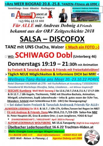 Tanzbar Schiwago ab Juni22 bis August mit Seecafe 