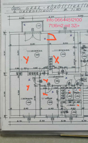 Grundriss plan körösistr.198 a  3Zimmer Eigentumswohnung Info 06644512100 Andreas 