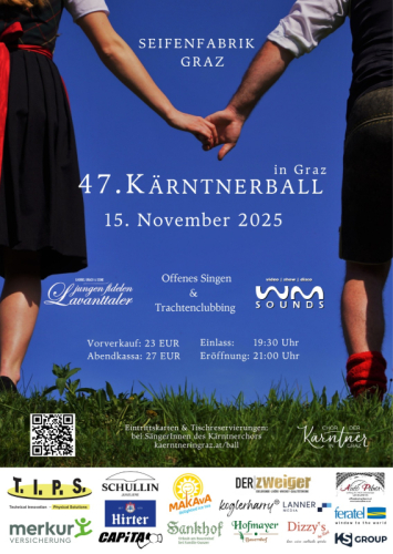 Karntner Ball in Graz 15.11.25 Info 06644512100 Andreas Ballsaison buche Taxitänzer 