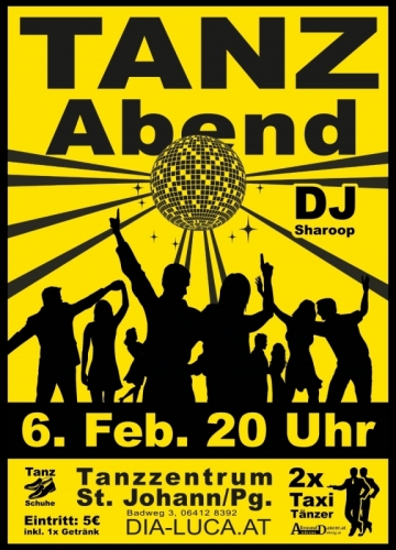 SALZBURG Tanzabend Donnerstag 6.2.20 von 20-23h St.Johann in Pongau mit Allrounddancer Andreas I. 06644512100 für Alle